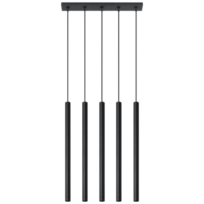Lampa wisząca Sollux Lighting PASTELO 5 czarna 1 szt.
