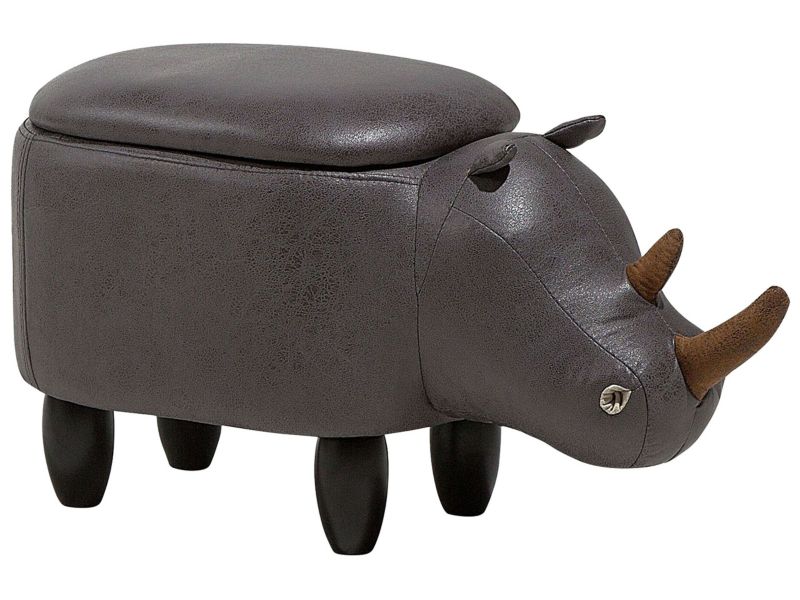 Stołek Rhino Ciemnoszary Ekoskóra 1 szt.