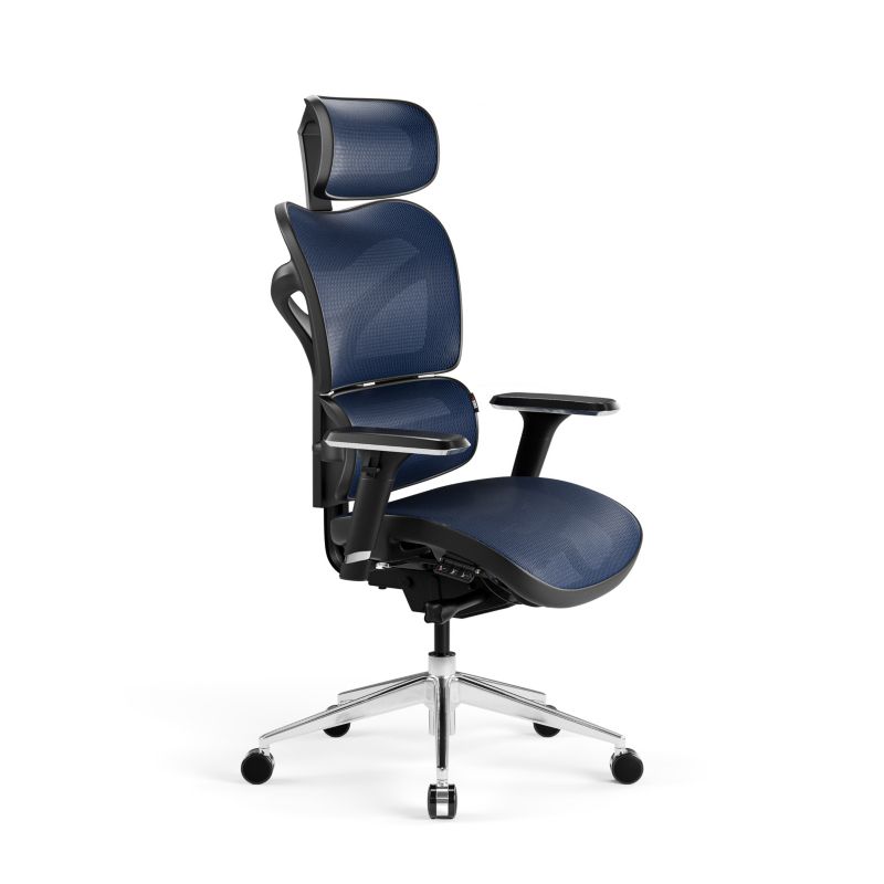 Fotel biurowy ergonomiczny Diablo V-Commander czarno-niebieski 1 szt