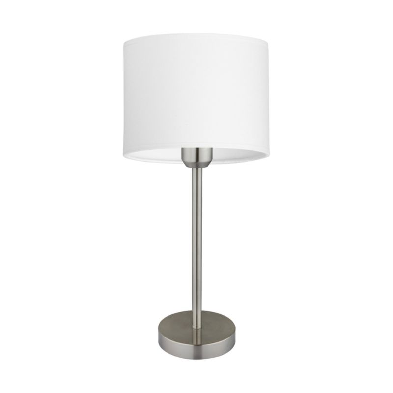 Lampa Stołowa SPOT Light 1xE27 Max.40W Subtelne Połączenie Satyny i Białej Tkaniny, Polski Producent, 1 szt.