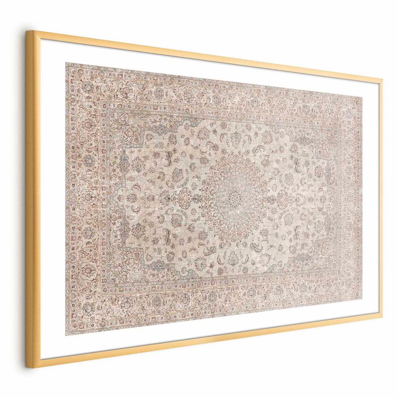Plakat Artgeist Piaskowy dywan 42x29,7 cm z ramą złotą 1 szt