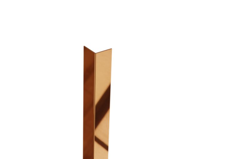 Kątownik wykończeniowy L Lambro miedziany połysk 2cm x 2cm x 270cm 1 szt.
