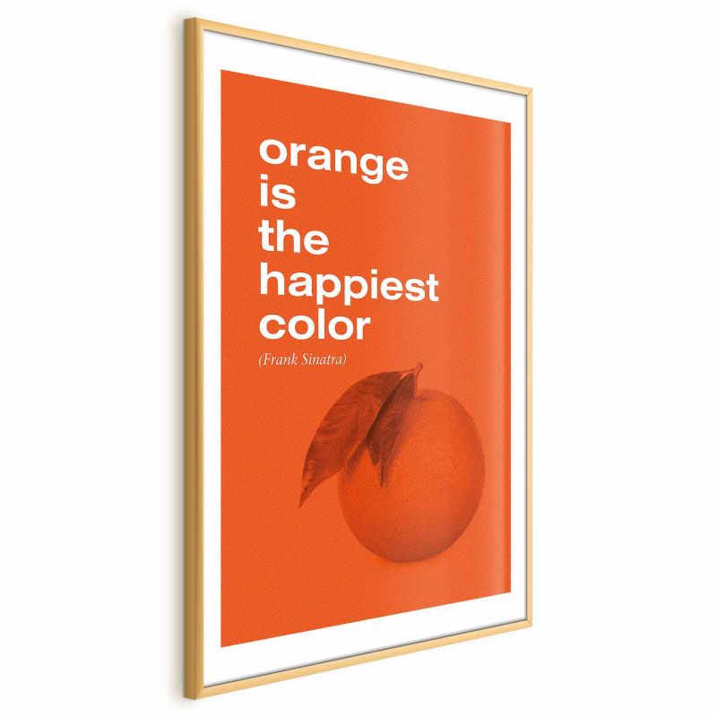 Plakat Artgeist The Happiest Colour 60x90 cm z ramą złotą 1 szt