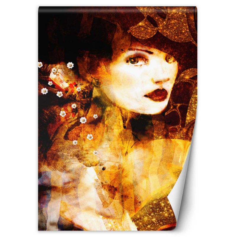 Fototapeta Feeby Portret złota kobieta akwarela 150x210 1 szt