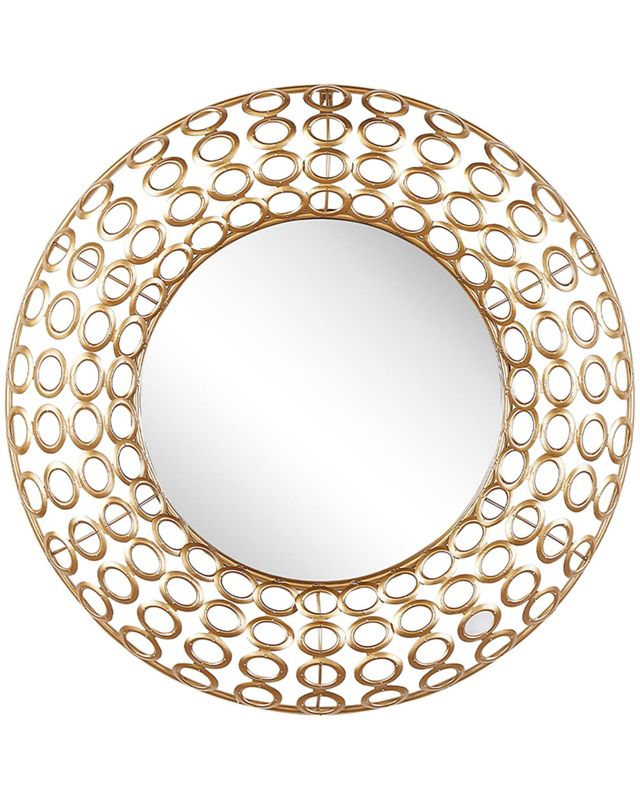 Lustro ścienne Bourdon 80 cm 80 cm Metal Złoty 1 szt.