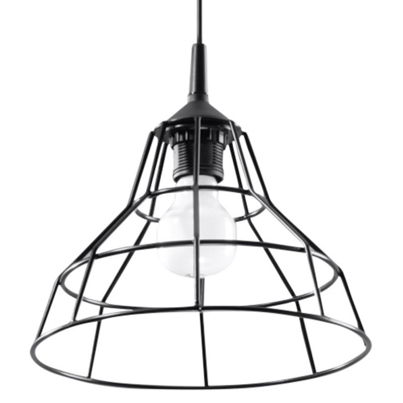 Lampa wisząca Sollux Lighting ANATA czarna 1 szt.