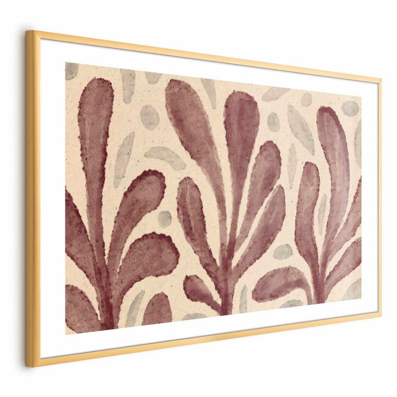 Plakat Artgeist Liście i plamy 42x29,7 cm z ramą złotą 1 szt