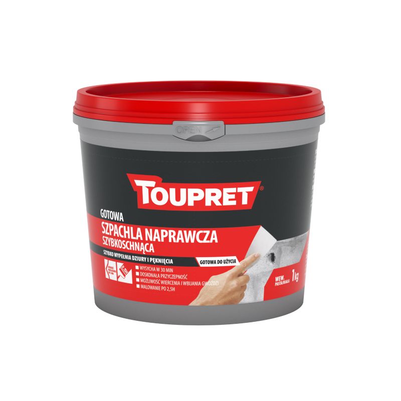 Szpachla naprawcza szybkoschnąca Toupret gotowa 1 kg