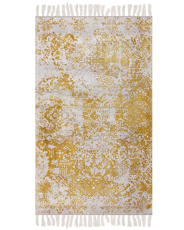 Dywan z wiskozy 80 x 150 cm żółto-beżowy Boyali 1 szt.