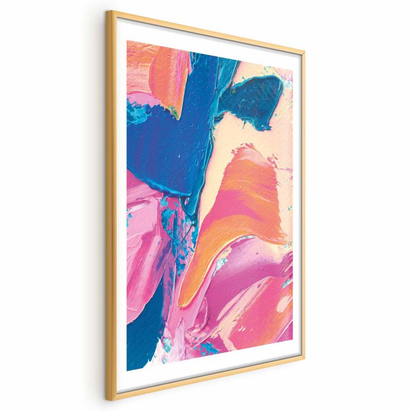 Plakat Artgeist Kolorowa Ekspresja 29,7x42 cm z ramą złotą 1 szt