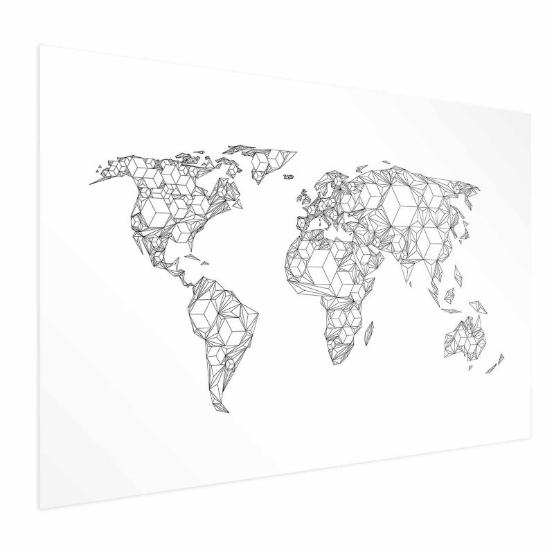 Plakat Artgeist Geometryczna mapa 90x60 cm bez ramy 1 szt