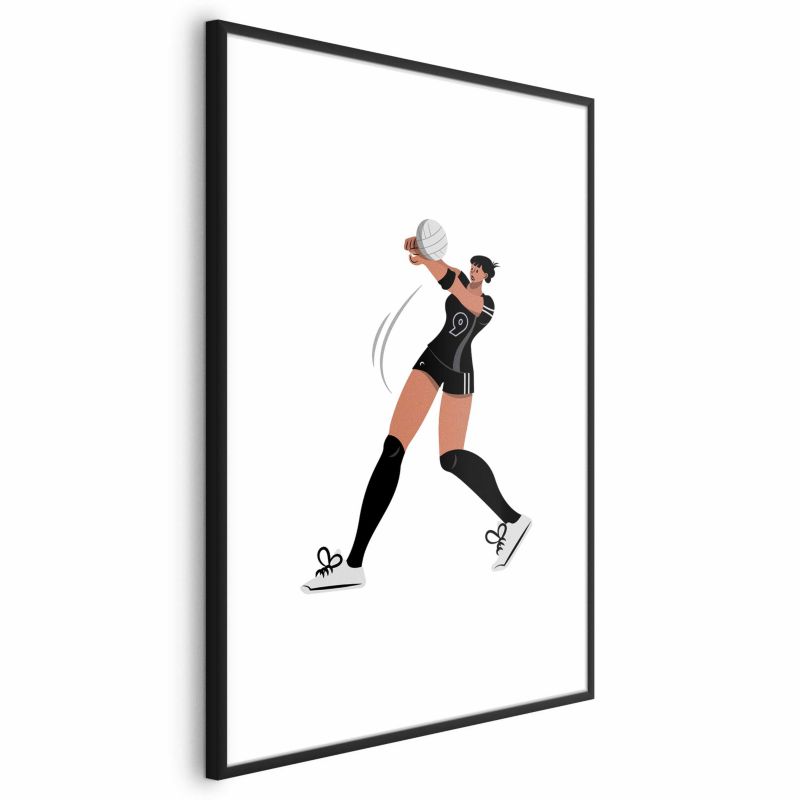 Plakat Artgeist Siatkarka 21x30 cm z ramą czarną 1 szt