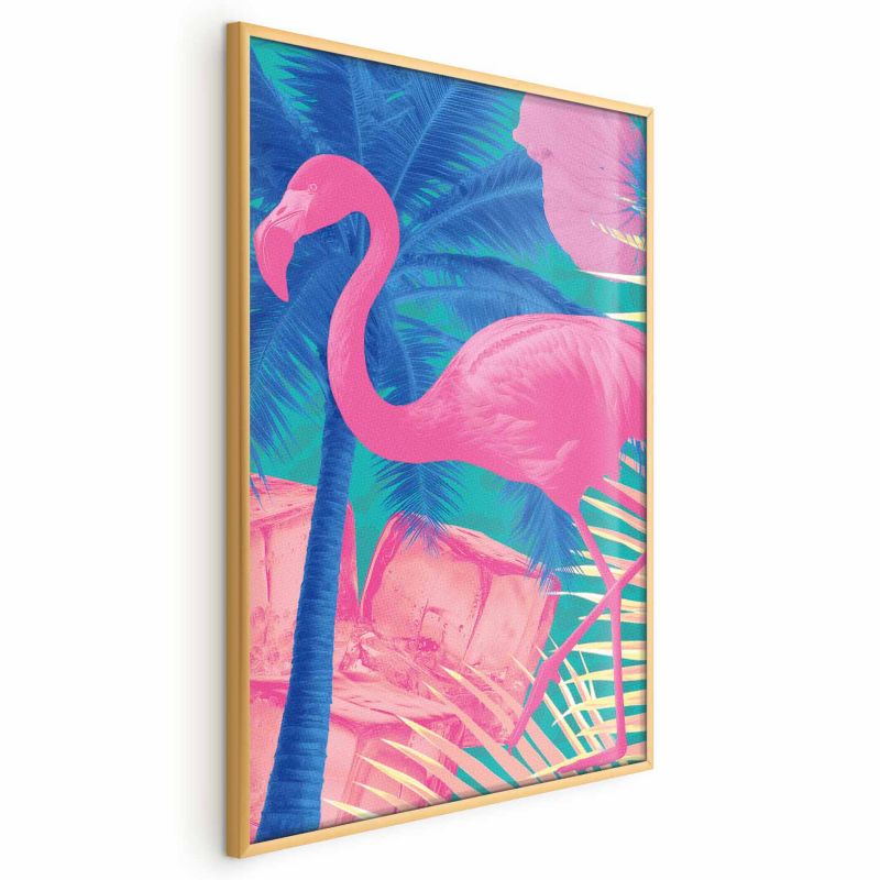 Plakat Artgeist Abstrakcyjny Flaming 40x60 cm z ramą złotą 1 szt