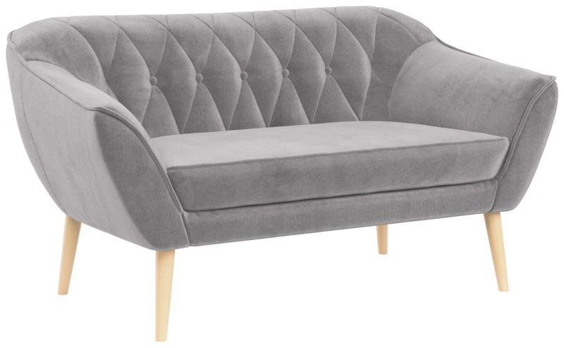 Sofa MKS Meble PIRS 2 jasnoszary welwet 1szt.