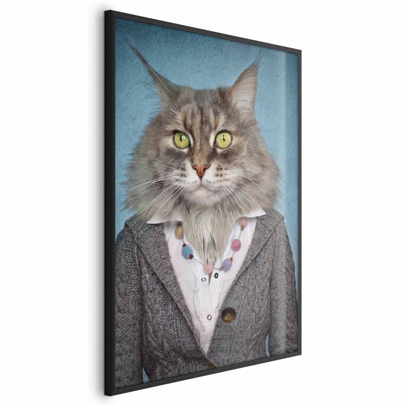 Plakat Artgeist Pani kot 29,7x42 cm z ramą czarną 1 szt