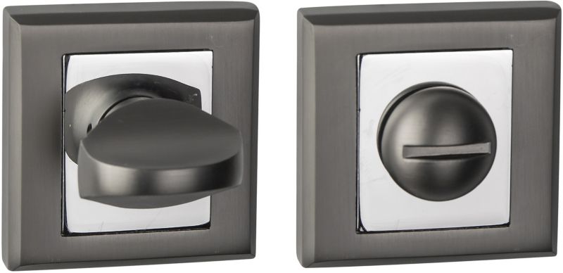 Szyld drzwiowy Schaffner Clara WC black-mat / chrom