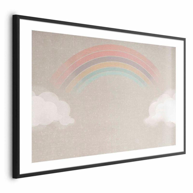 Plakat Artgeist Tęcza w deszczu 60x40 cm z ramą czarną 1 szt