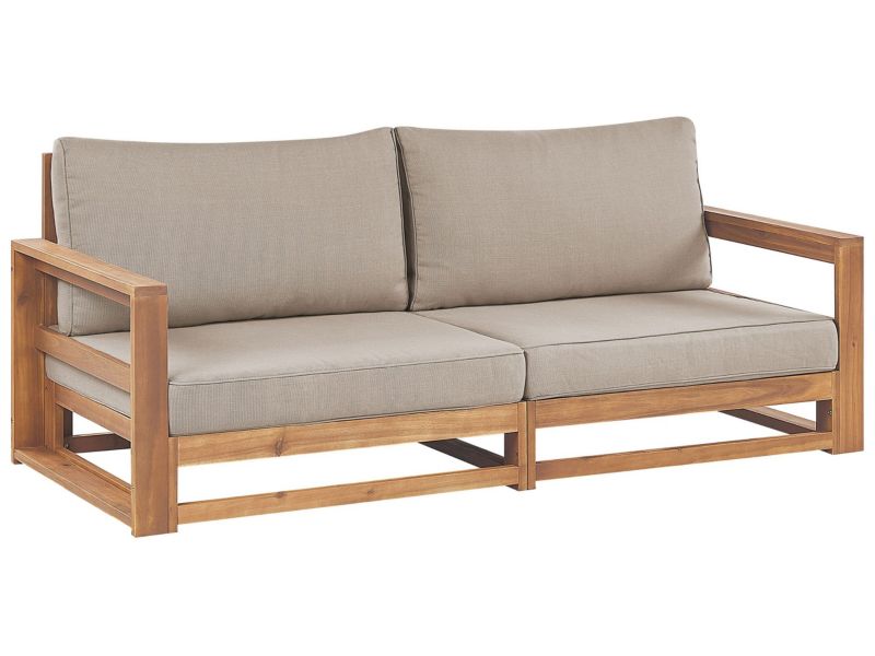 Sofa dwuosobowa Timor Certyfikowane drewno akacjowe Jasne drewno 1 szt.