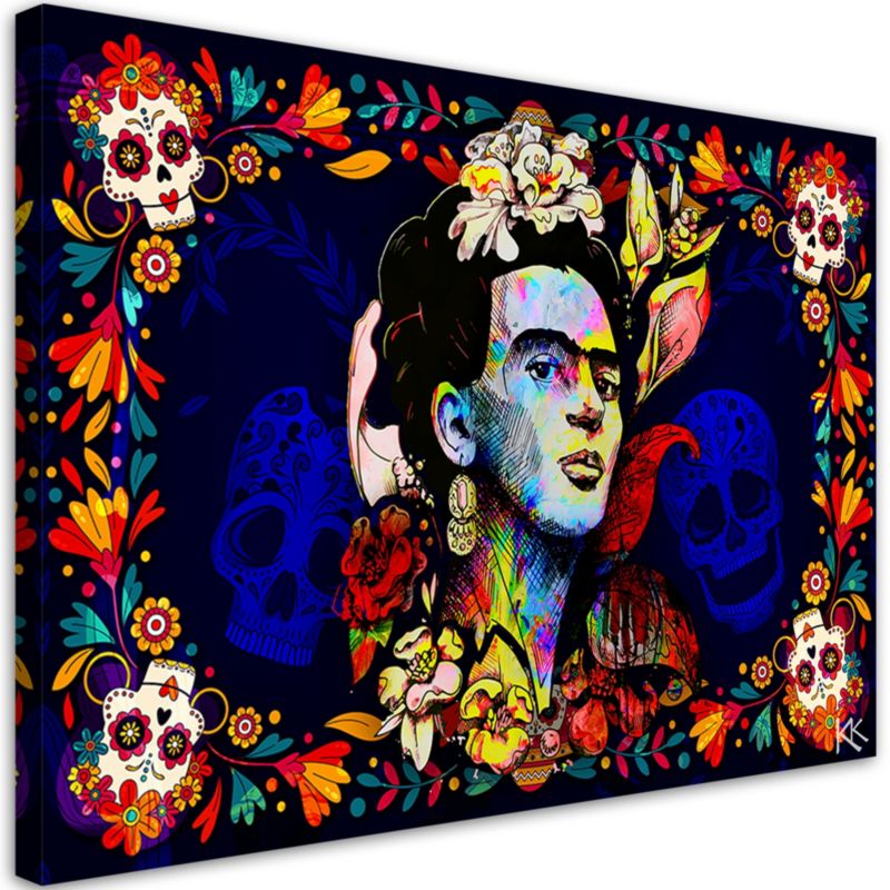 Obraz do salonu pokoju Feeby Los Muertos Frida Kahlo 120x80 cm 1szt