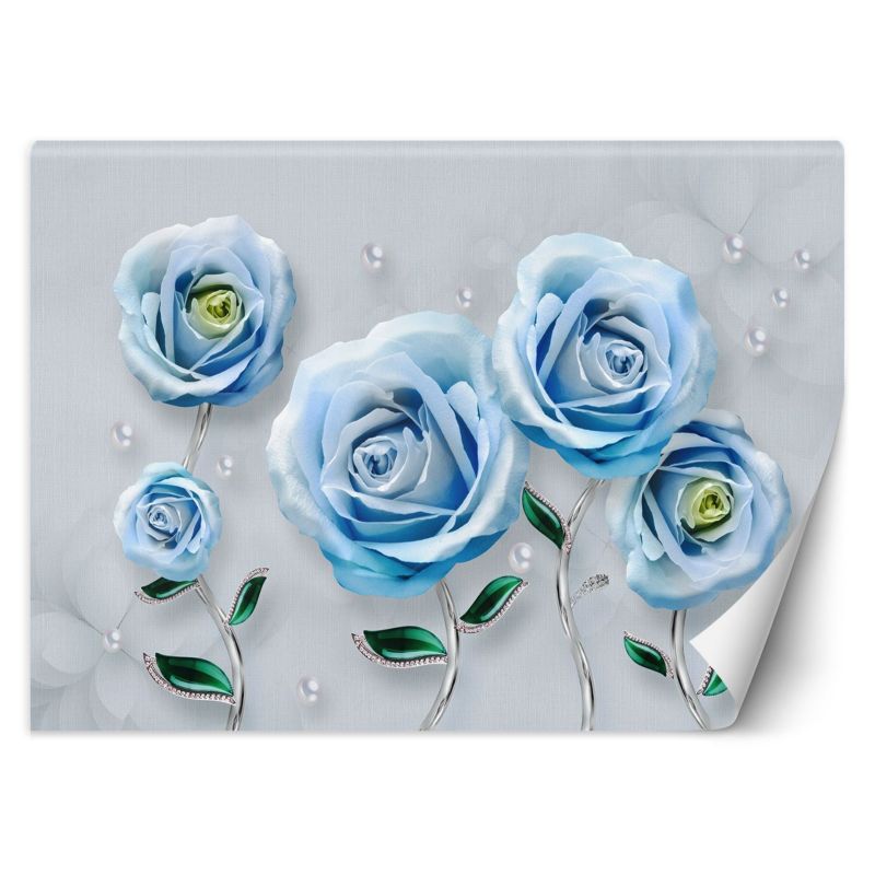 Fototapeta Feeby Niebieskie róże 3D 250x175 1 szt