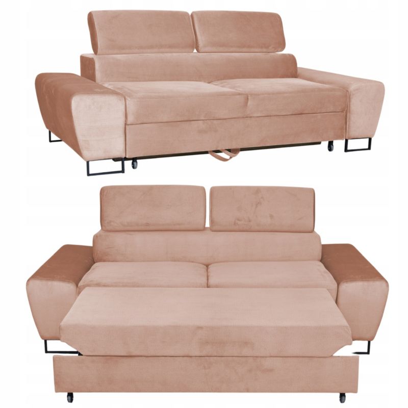 Sofa kanapa do salonu rozkładany Family Meble Bosso róż 1szt