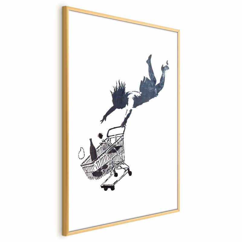 Plakat Artgeist Szał zakupów 40x60 cm z ramą złotą 1 szt