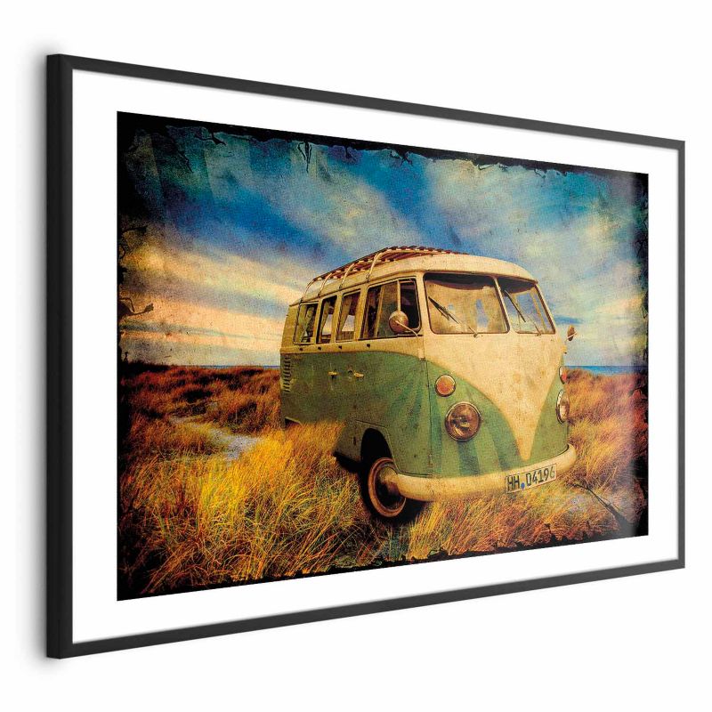 Plakat Artgeist Retro bus 90x60 cm z ramą czarną 1 szt