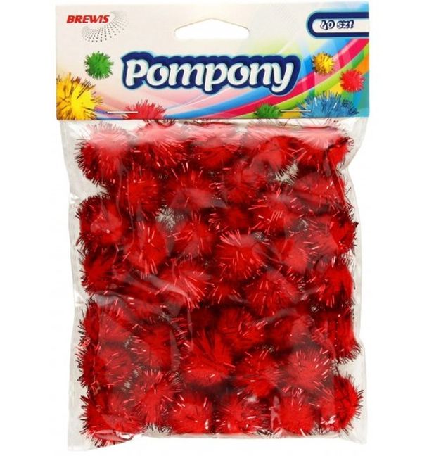POMPONY 20MM CZERW META