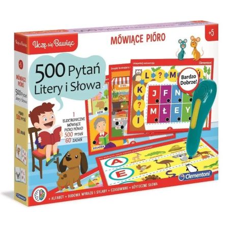 Mówiące Pióro 500 pytań Litery i Słowa Clementoni