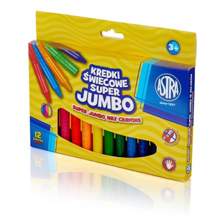 Astra Kredki świecowe Jumbo 12 kolorów