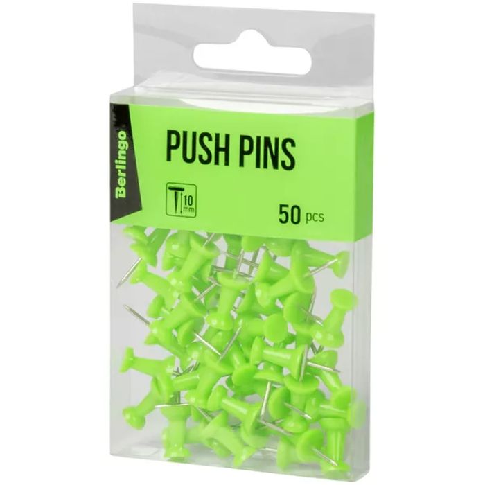 Berlingo pinezki 50 szt. kolor zielony (24 opak.)
