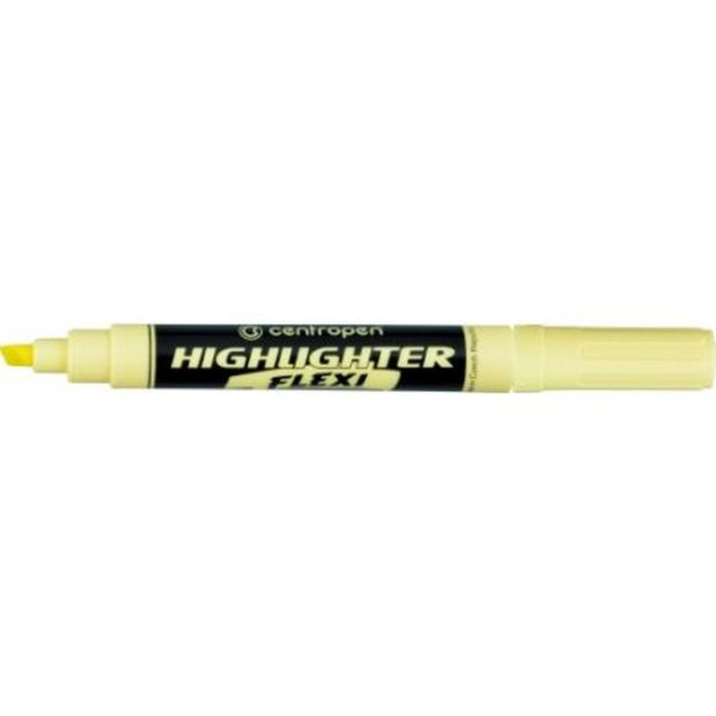 Zakreślacz Centropen 'Highlighter FLEXI SOFT 8542' ŻÓŁTY PASTEL
