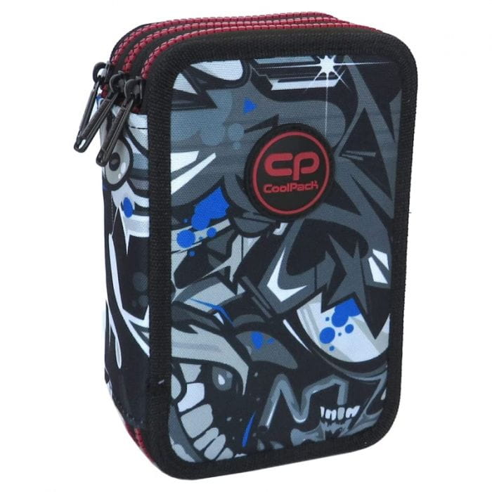 Coolpack Piórnik potrójny Jumper 3 z wyposażeniem Street Art