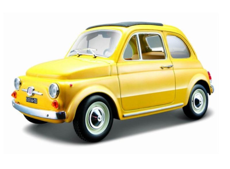 BBurago Fiat 500 F 1965 Yellow 1:24