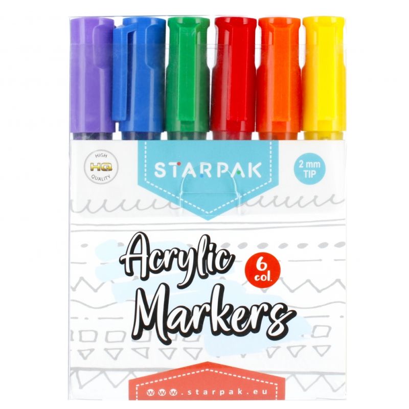 Starpak Markery akrylowe 6 kolorów