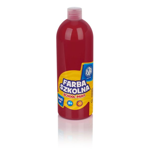 Farba Szkolna 1L CZERWONA CIEMNA Astra