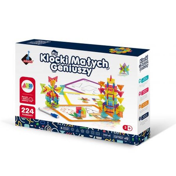KLOCKI MAŁYCH GENIUSZY GEOMETRYCZNE śnieżynki 224rl