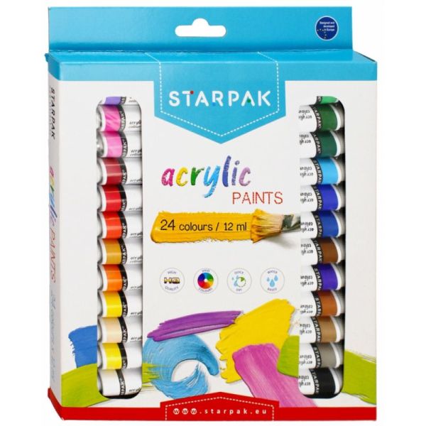 FARBY AKRYL 24KOL 12ML STK WB 6/24