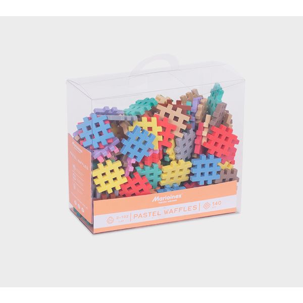 Marioinex Klocki Mini Waffle- Pastelowe - 140 elementów