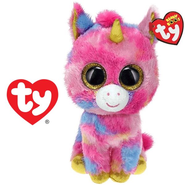 Ty BOOS pluszak FANTASIA, 24 cm - tęczowy jednorożec