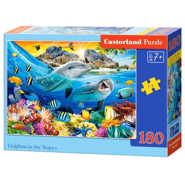 Castorland Puzzle 180 el. B-018468 DOLPHINS IN TROPIC