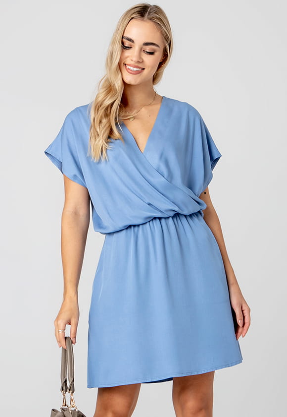 UMSCHLAGKLEID KATE - Taubenblau