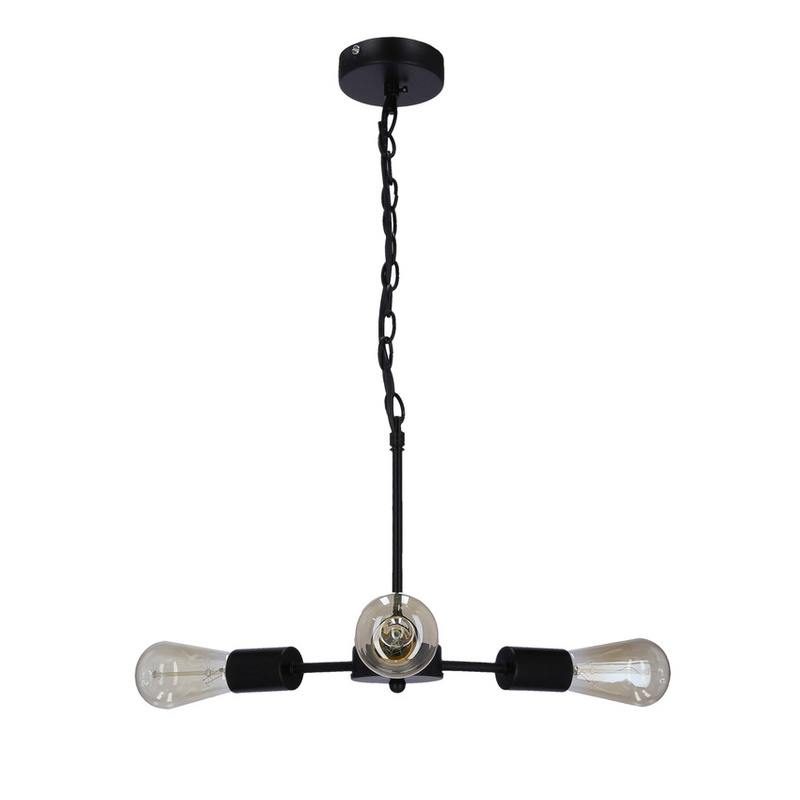 Sparta lampa wisząca czarny 3X60W E27