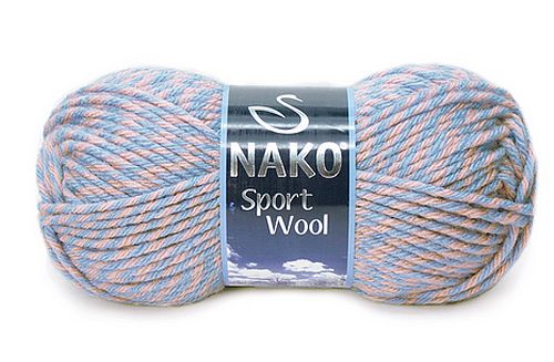 włóczka SPORT WOOL kolor: 21328 / rózowo-niebieski