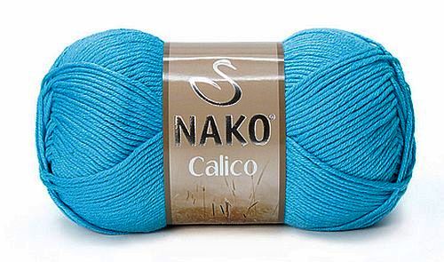 WŁÓCZKA NAKO CALICO kol. 3792 / niebieski turkus