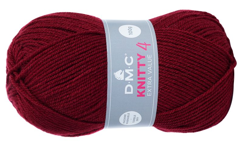 WŁÓCZKA DMC KNITTY 4 KOL.841 / BORDOWY