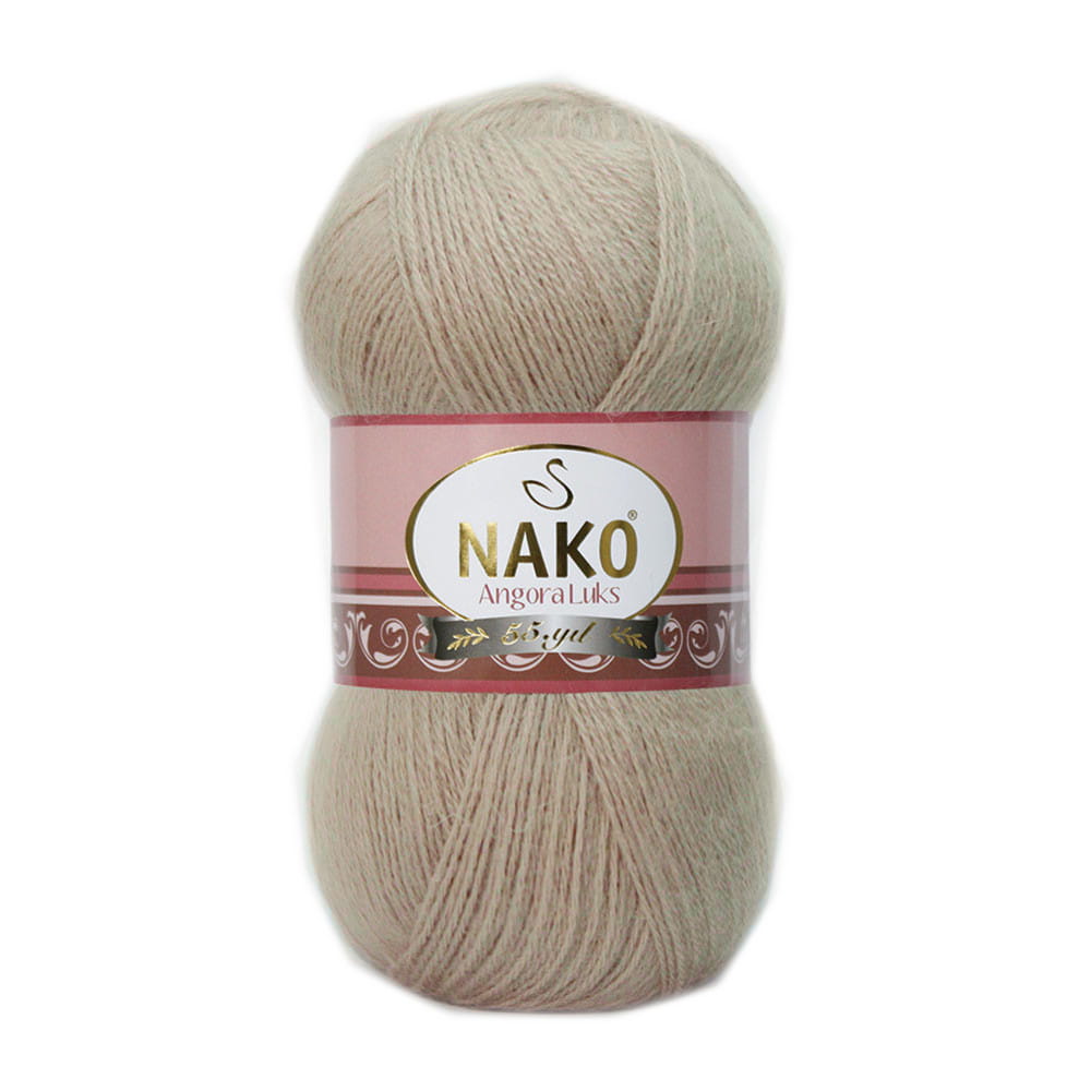 Włóczka NAKO ANGORA LUKS 100g kolor: 10344/ szary ciepły beż
