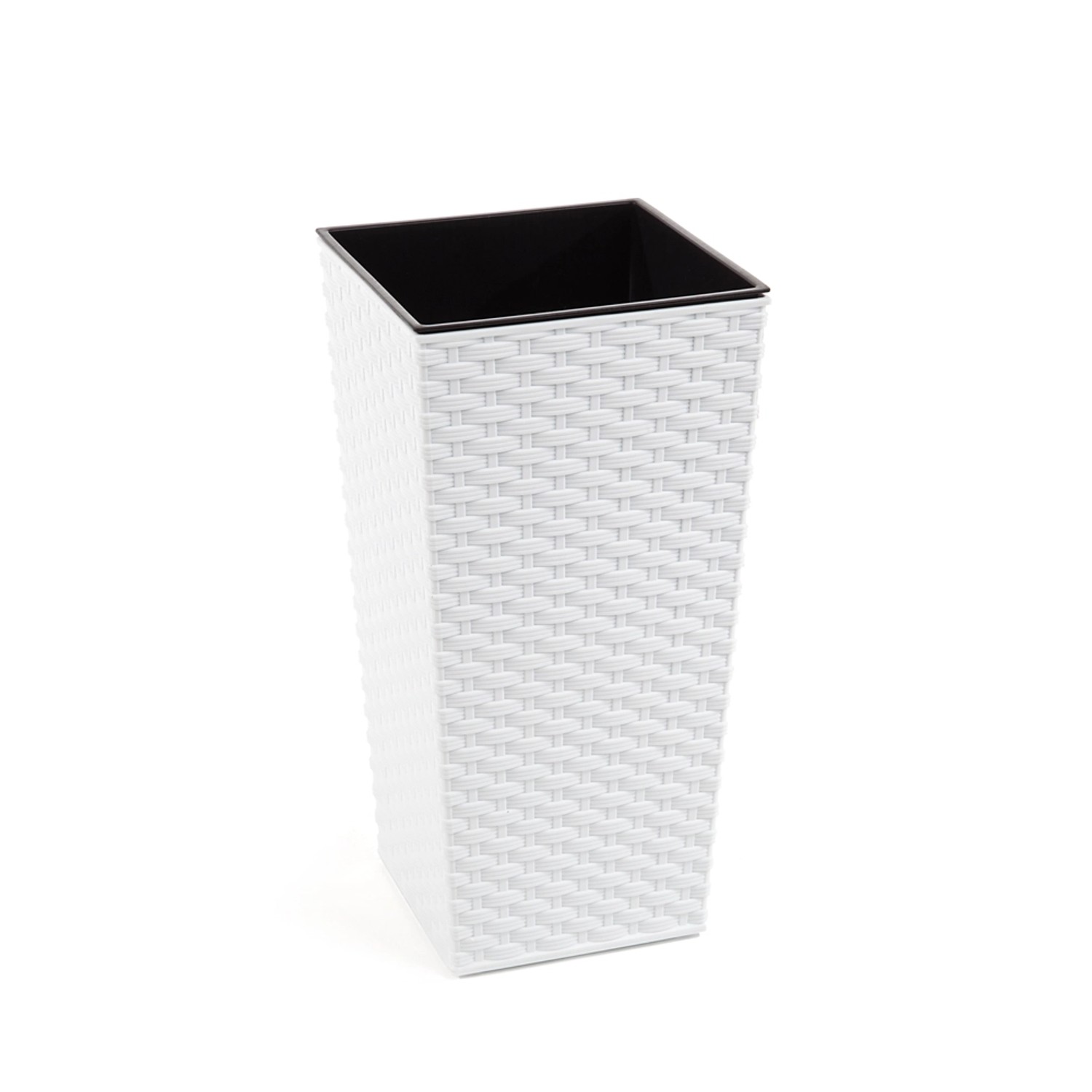 Osłonka Finezja rattan biała 30cm