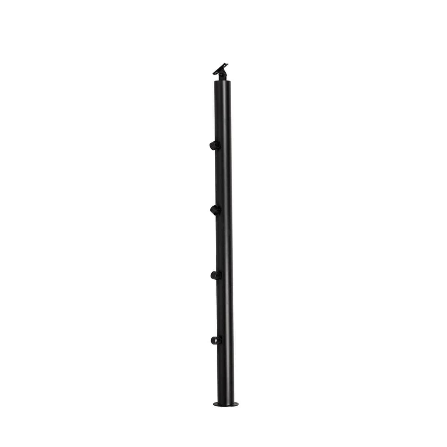 Kornik Słupek okrągły poziomy z przelotkami nierdzewny 80 x 1200 mm czarny