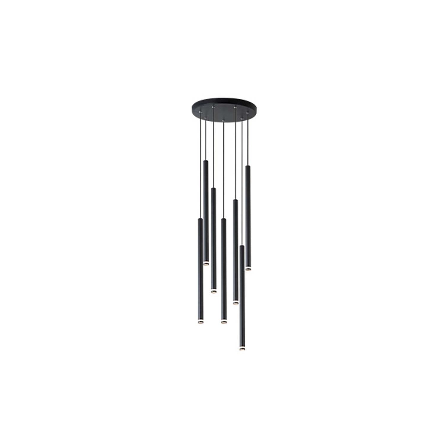 DPM Lampa wisząca PIERO 7xG9 35W czarna okrągła